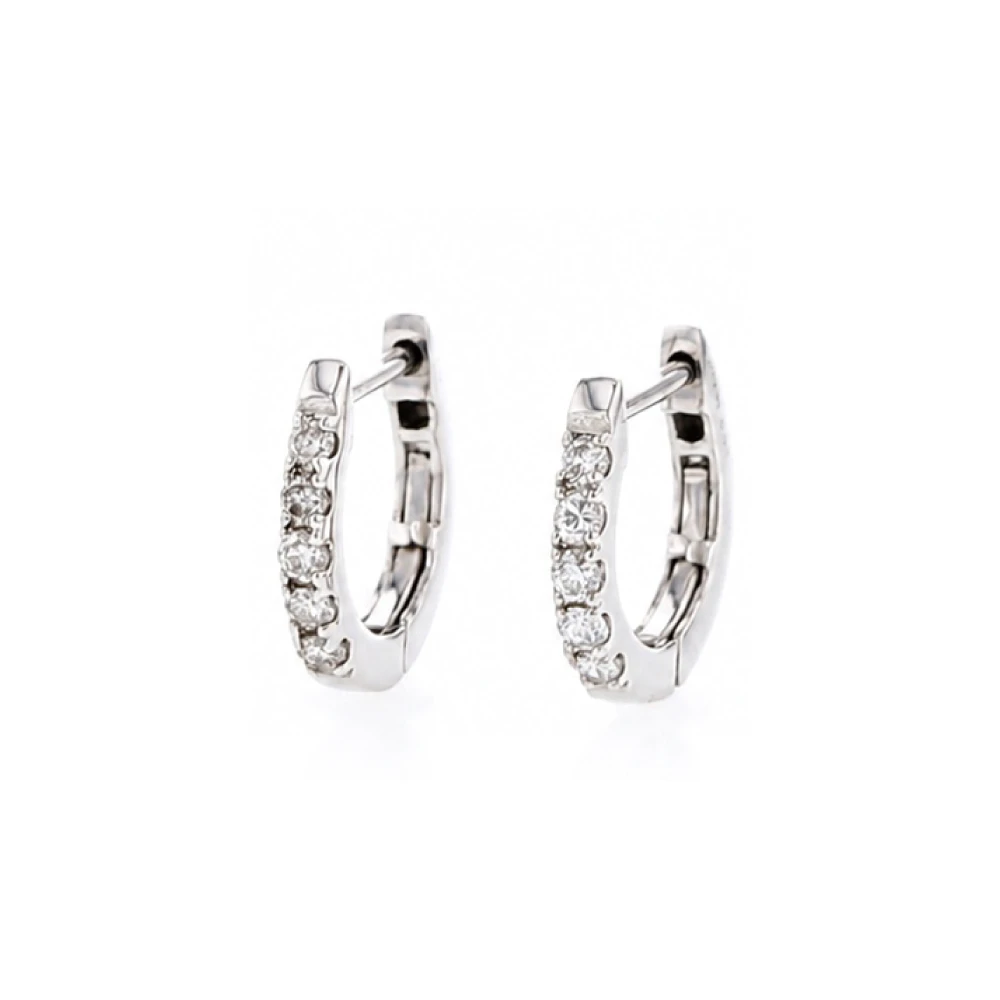 PT950 ダイヤモンドフープピアス 0.1ct