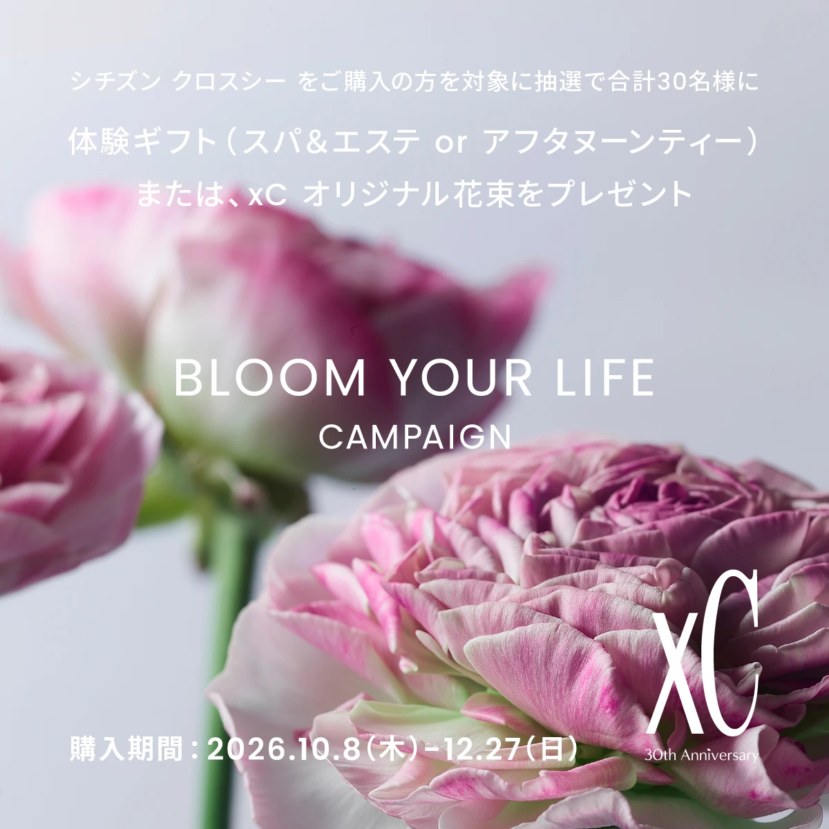 BLOOM YOUR LIFE CAMPAIGN メインビジュアル